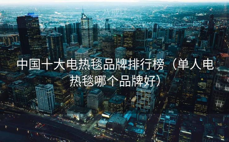 中国十大电热毯品牌排行榜（单人电热毯哪个品牌好）