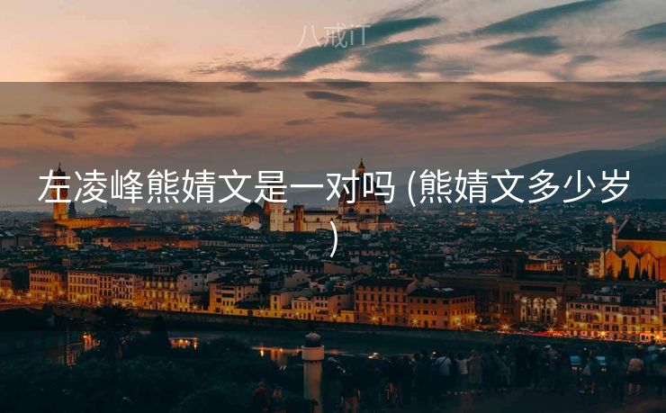 左凌峰熊婧文是一对吗 (熊婧文多少岁)