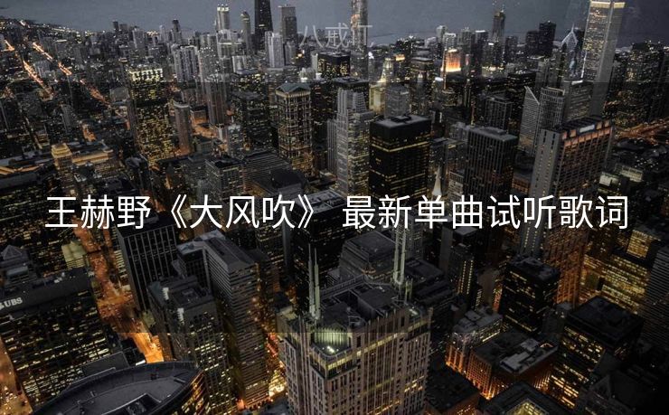 王赫野《大风吹》 最新单曲试听歌词
