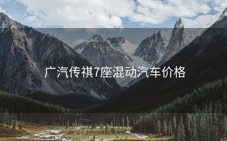  广汽传祺7座混动汽车价格