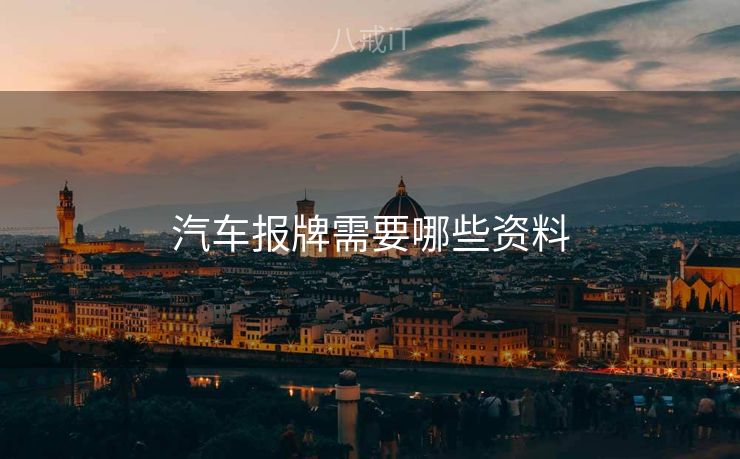 汽车报牌需要哪些资料
