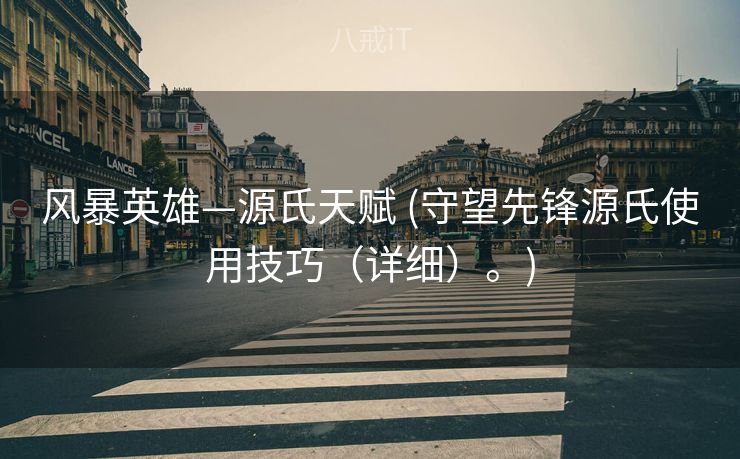 风暴英雄—源氏天赋 (守望先锋源氏使用技巧（详细）。)