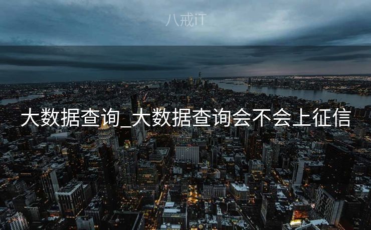 大数据查询_大数据查询会不会上征信