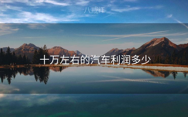  十万左右的汽车利润多少