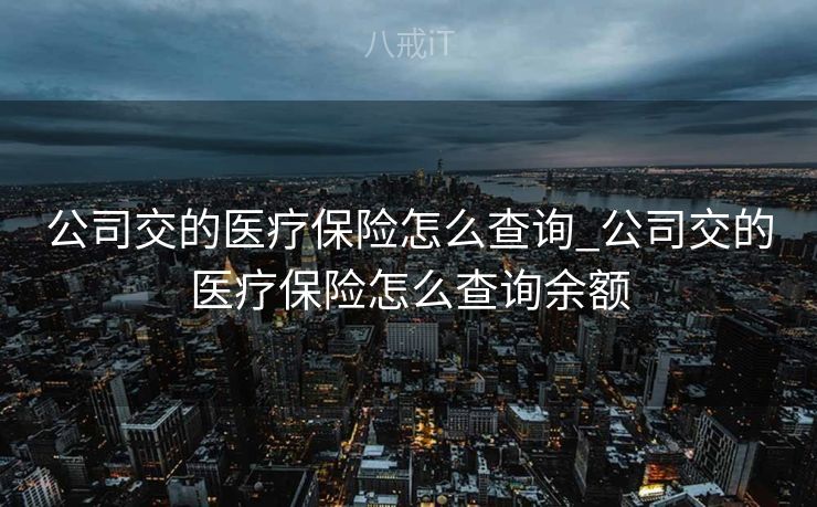 公司交的医疗保险怎么查询_公司交的医疗保险怎么查询余额 公司交的医疗保险怎么查询_公司交的医疗保险怎么查询余额