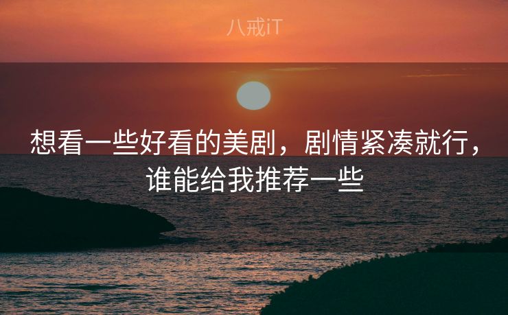 想看一些好看的美剧，剧情紧凑就行，谁能给我推荐一些