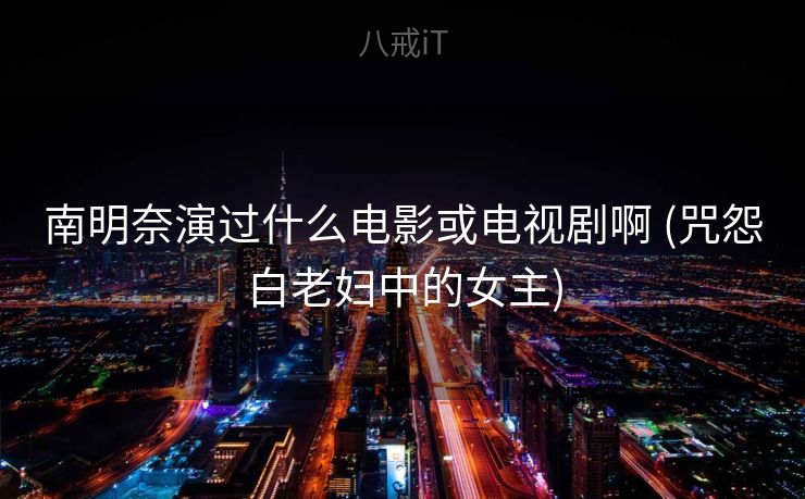 南明奈演过什么电影或电视剧啊 (咒怨白老妇中的女主)
