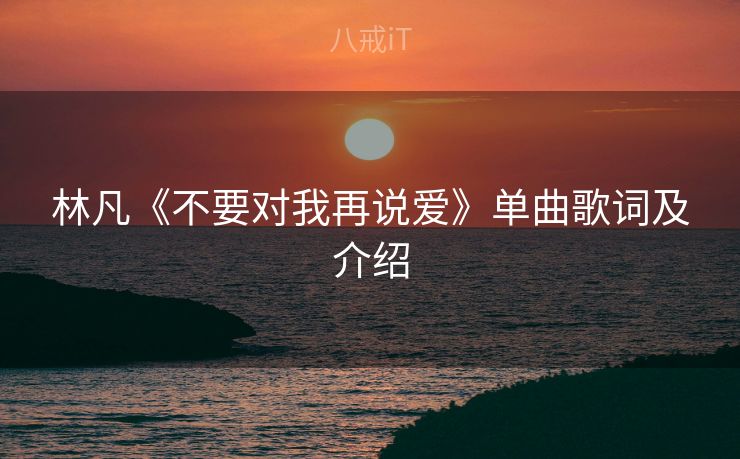 林凡《不要对我再说爱》单曲歌词及介绍