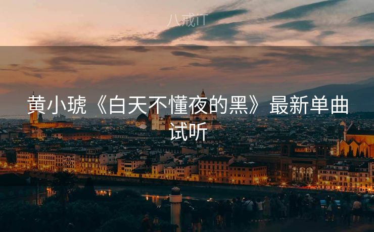 黄小琥《白天不懂夜的黑》最新单曲试听