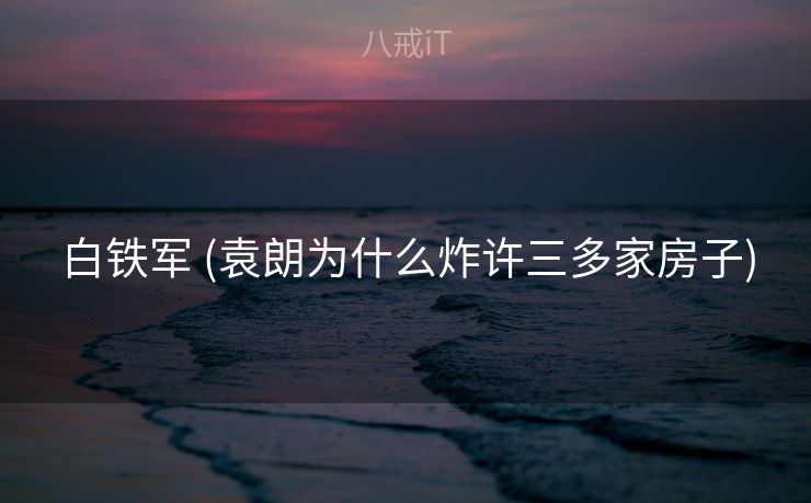 白铁军 (袁朗为什么炸许三多家房子)