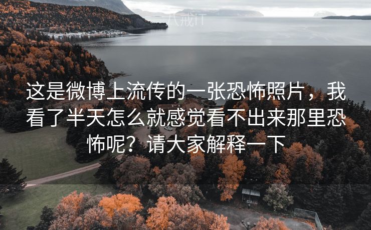 这是微博上流传的一张恐怖照片，我看了半天怎么就感觉看不出来那里恐怖呢？请大家解释一下