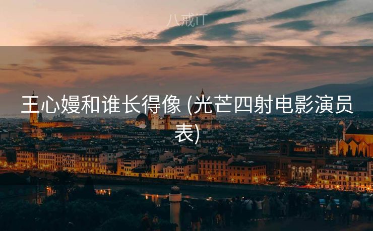 王心嫚和谁长得像 (光芒四射电影演员表)