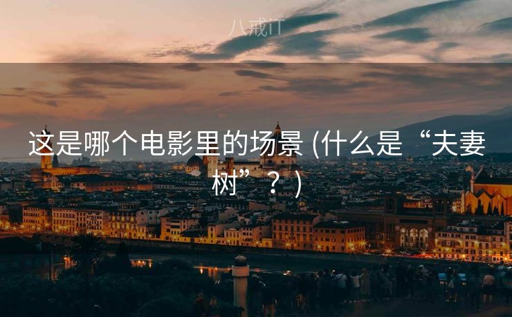 这是哪个电影里的场景 (什么是“夫妻树”？)