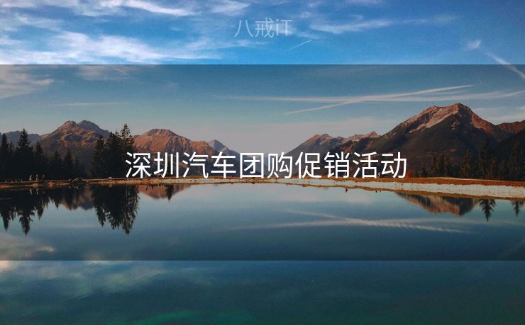  深圳汽车团购促销活动