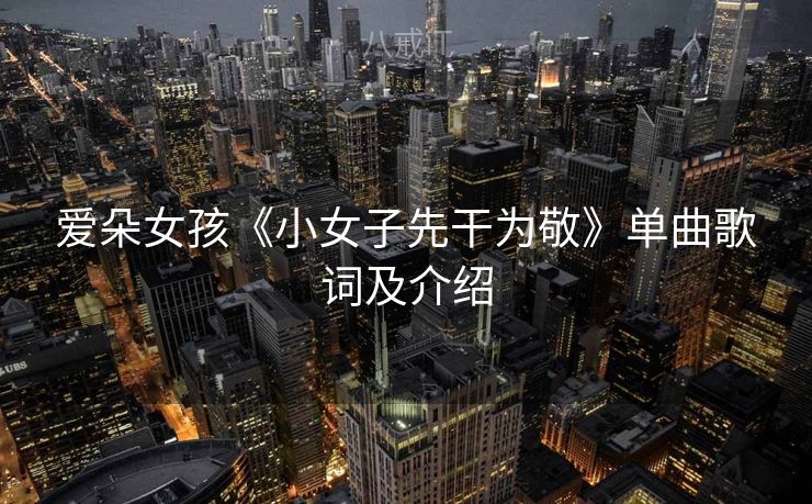 爱朵女孩《小女子先干为敬》单曲歌词及介绍