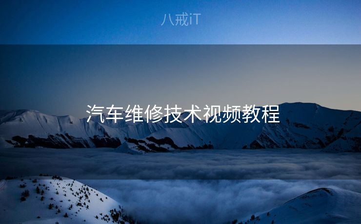  汽车维修技术视频教程