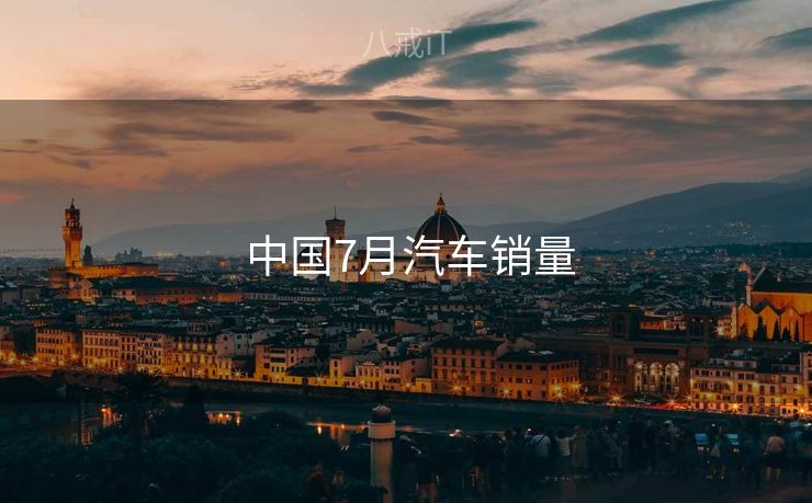  中国7月汽车销量