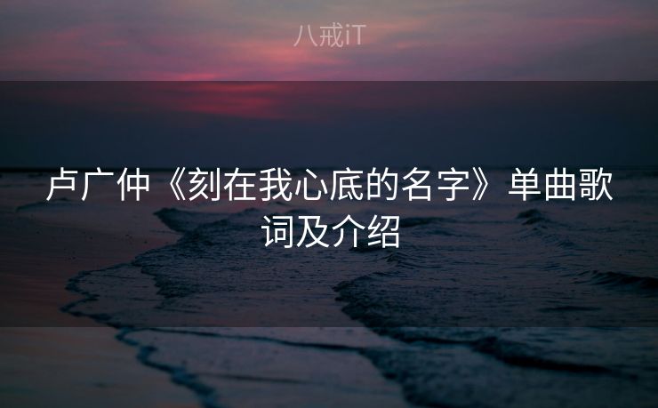 卢广仲《刻在我心底的名字》单曲歌词及介绍