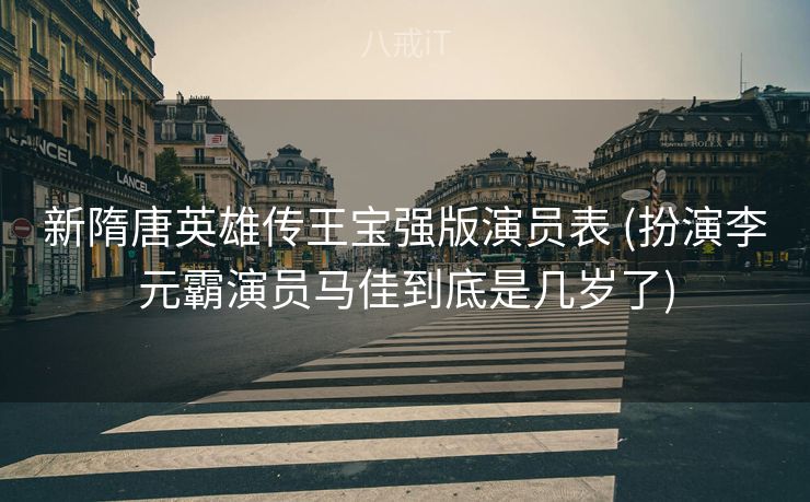新隋唐英雄传王宝强版演员表 (扮演李元霸演员马佳到底是几岁了)