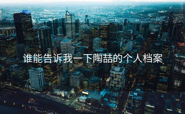 谁能告诉我一下陶喆的个人档案