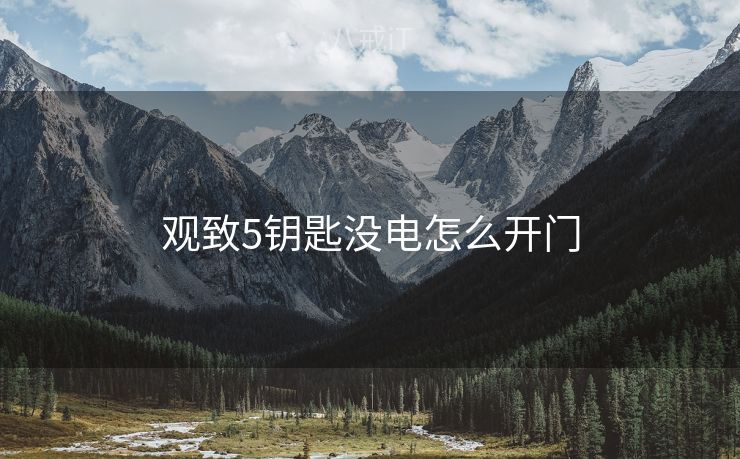 观致5钥匙没电怎么开门