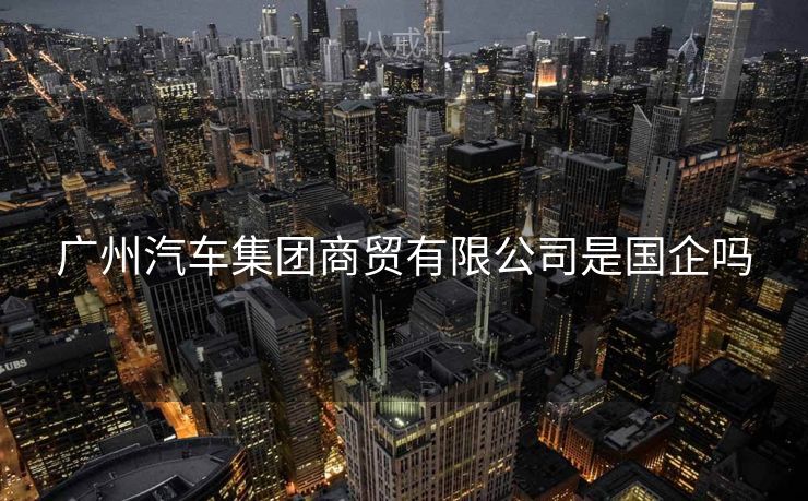 广州汽车集团商贸有限公司是国企吗