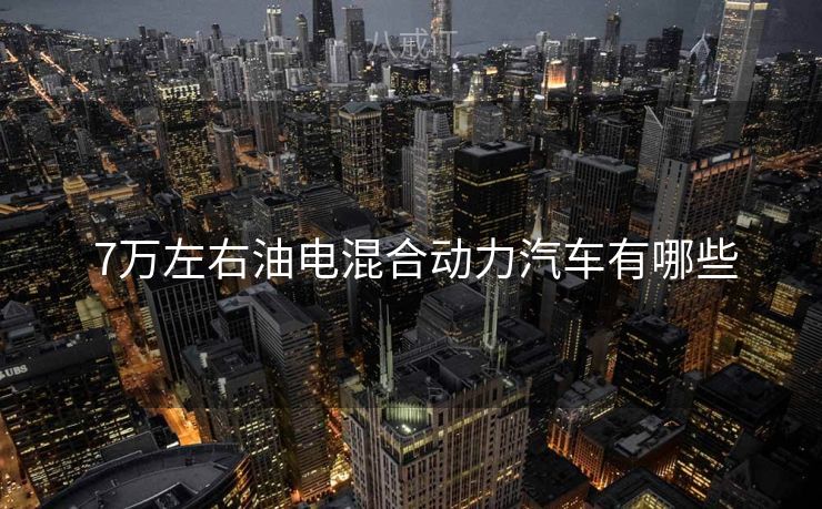  7万左右油电混合动力汽车有哪些