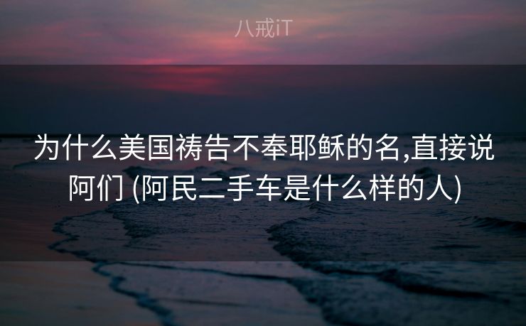 为什么美国祷告不奉耶稣的名,直接说阿们 (阿民二手车是什么样的人)