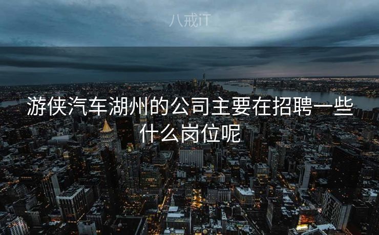游侠汽车湖州的公司主要在招聘一些什么岗位呢
