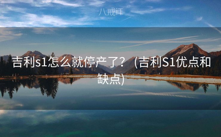 吉利s1怎么就停产了？ (吉利S1优点和缺点)