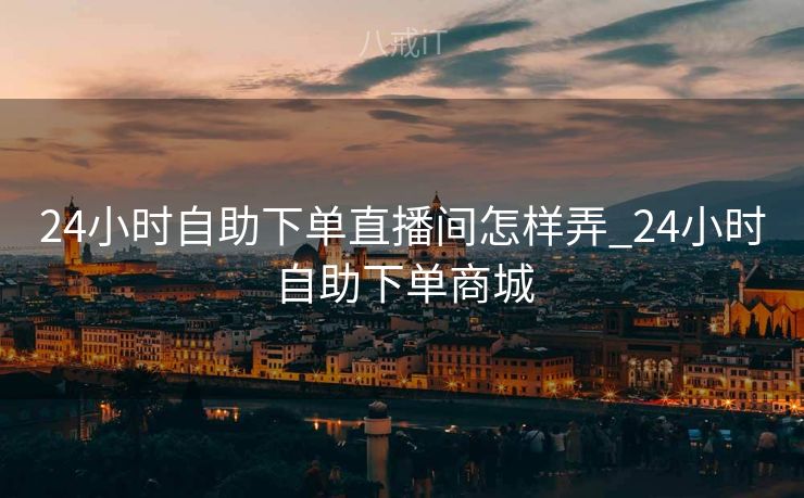 24小时自助下单直播间怎样弄_24小时自助下单商城