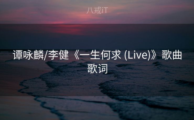 谭咏麟/李健《一生何求 (Live)》歌曲歌词