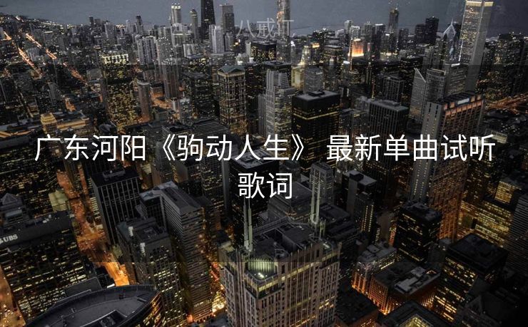 广东河阳《驹动人生》 最新单曲试听歌词
