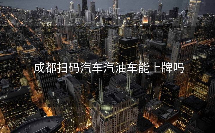  成都扫码汽车汽油车能上牌吗