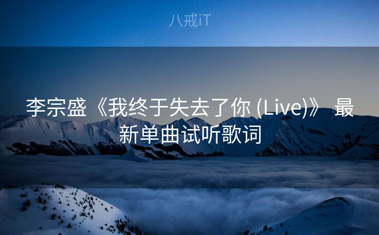 李宗盛《我终于失去了你 (Live)》 最新单曲试听歌词