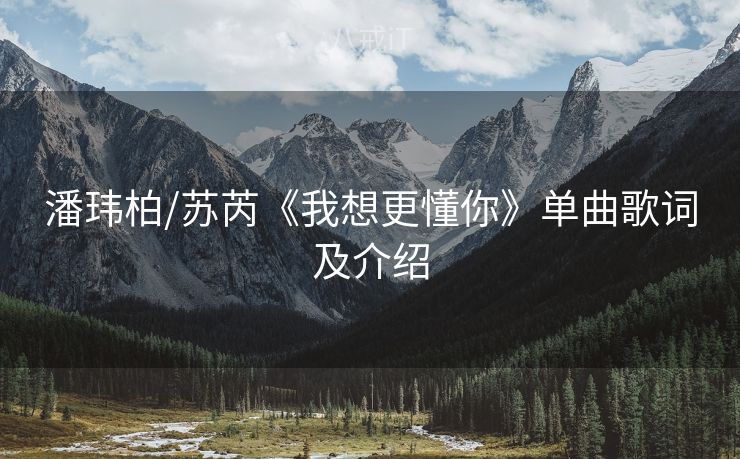 潘玮柏/苏芮《我想更懂你》单曲歌词及介绍