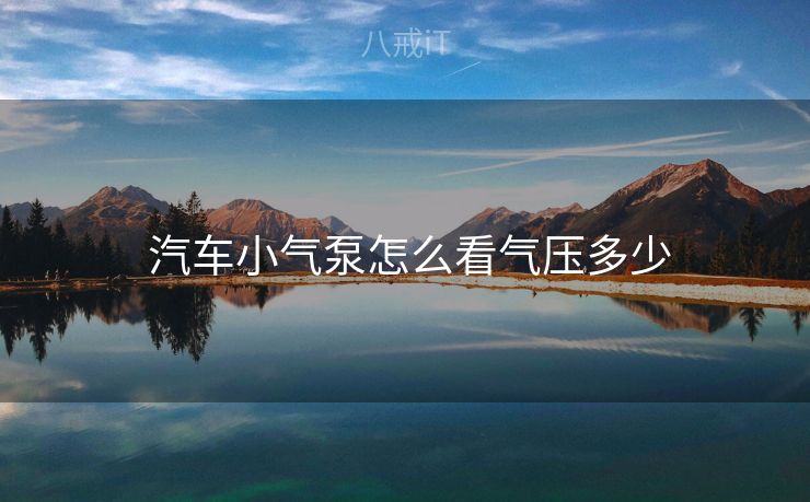  汽车小气泵怎么看气压多少