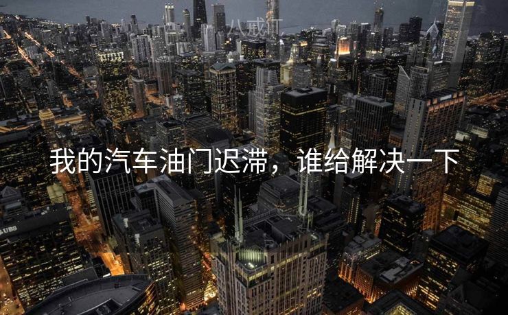 我的汽车油门迟滞，谁给解决一下