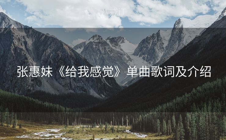 张惠妹《给我感觉》单曲歌词及介绍