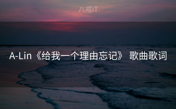 A-Lin《给我一个理由忘记》 歌曲歌词