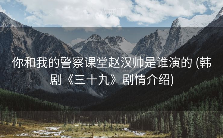 你和我的警察课堂赵汉帅是谁演的 (韩剧《三十九》剧情介绍)