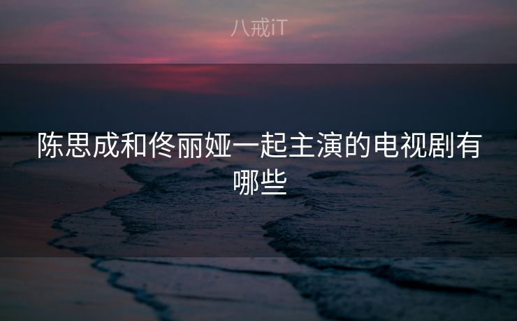 陈思成和佟丽娅一起主演的电视剧有哪些