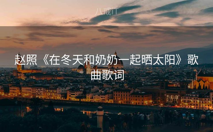 赵照《在冬天和奶奶一起晒太阳》歌曲歌词