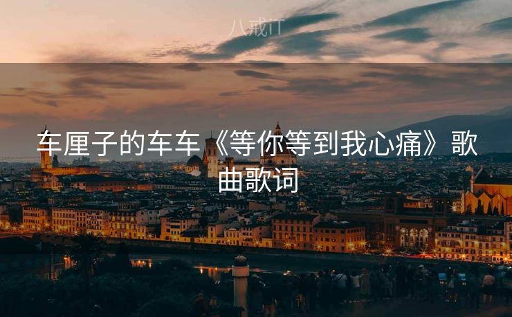 车厘子的车车《等你等到我心痛》歌曲歌词