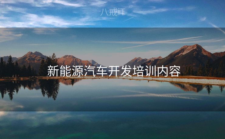  新能源汽车开发培训内容