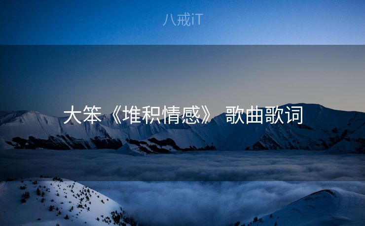 大笨《堆积情感》 歌曲歌词
