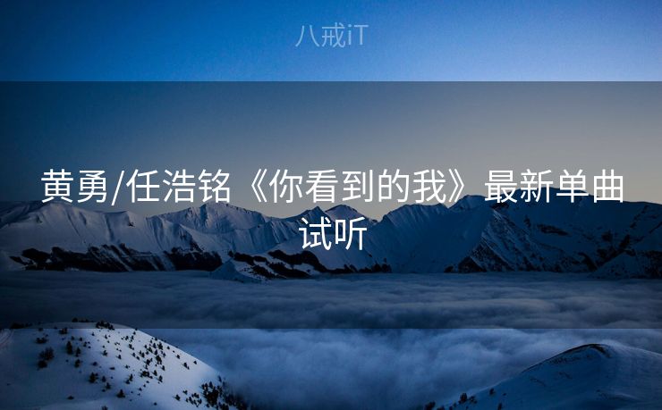 黄勇/任浩铭《你看到的我》最新单曲试听