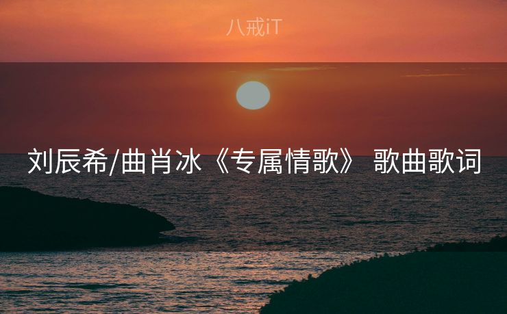 刘辰希/曲肖冰《专属情歌》 歌曲歌词