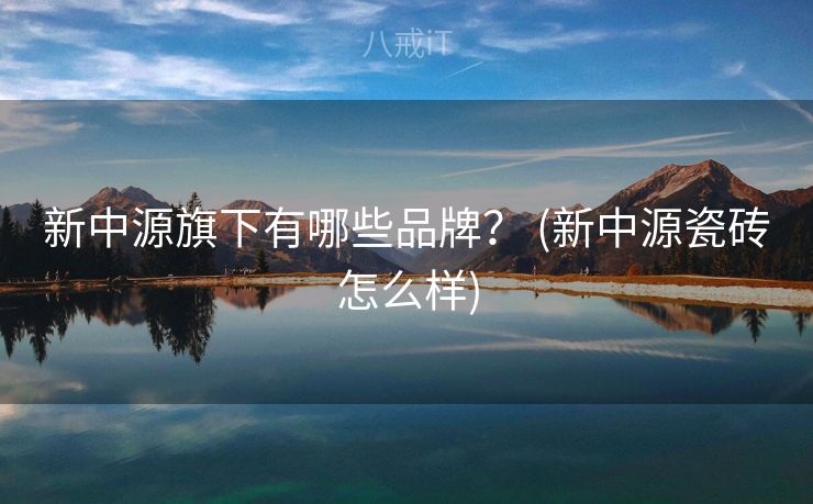 新中源旗下有哪些品牌？ (新中源瓷砖怎么样)