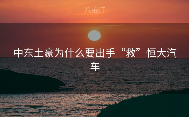 中东土豪为什么要出手“救”恒大汽车